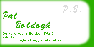 pal boldogh business card